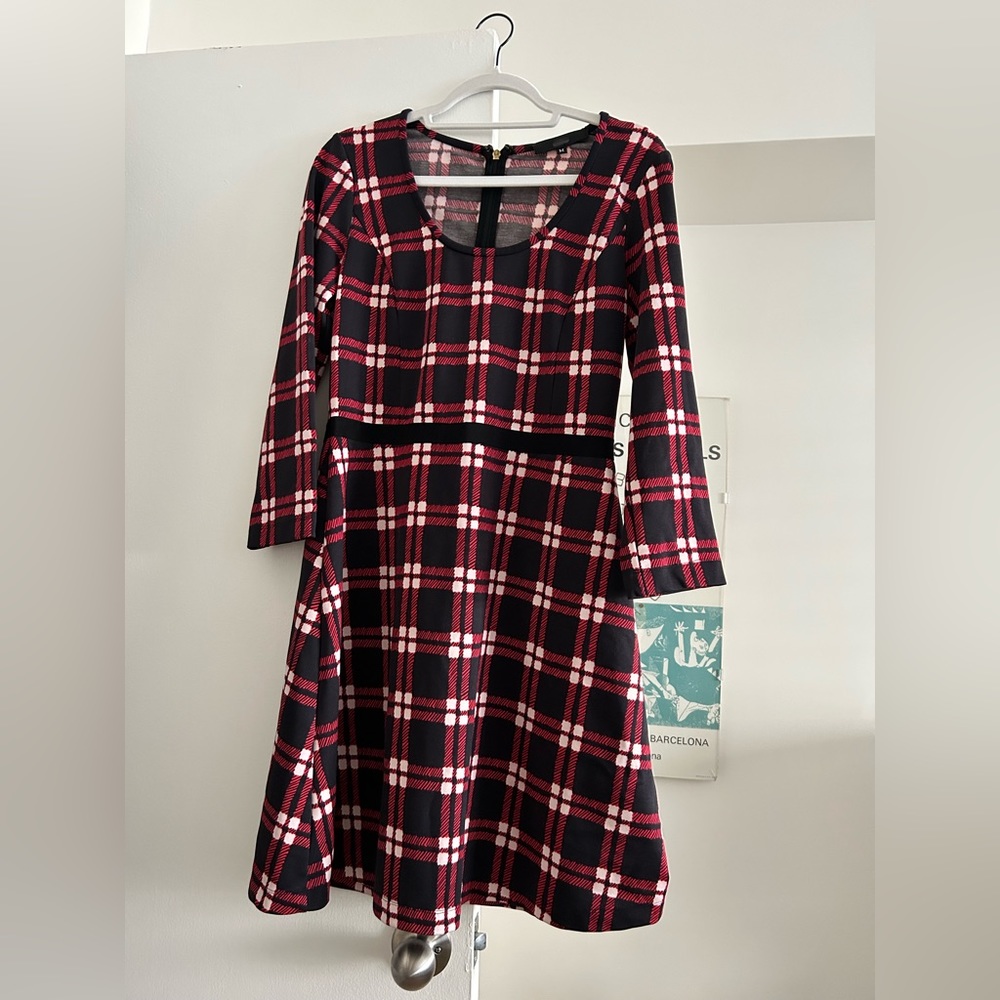 Draper James Windowpane Knit Dress